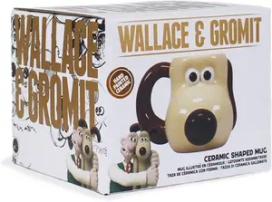 Half Moon Bay Gromit Mug | Wallace And Gromit Mug | Ceramic Coffee Mug | 3D Shaped Coffee Cup & Tea Mug | Funny Mugs For Men | Novelty Mug Large Mug