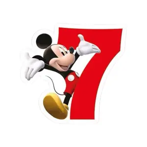 Disney Junior Mickey Mouse 7th Birthday Candle Red/Black/White (One Size)