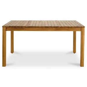 GoodHome Denia Natural Wooden 6 seater Rectangular Table