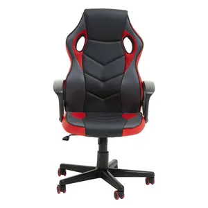 Interiors by Premier Black And Red Pu Home Office Chair