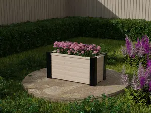 RusticRidge wooden planter, 1000x500x500