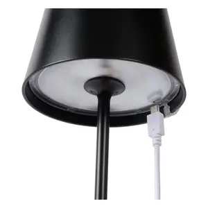 Lucide Justin Modern Table Lamp Outdoor 11cm - LED Dim. - 1x2,2W 3000K - IP54 - 3 StepDim - Black