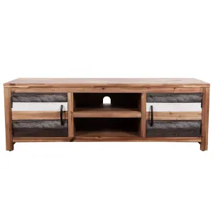 Berkfield TV Cabinet Solid Acacia Wood 120x35x40 cm