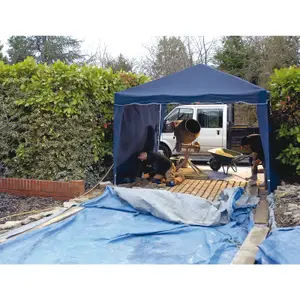 Draper Gazebo Side Panels, 3 x 1.9m, Blue (Pack of 2) 02577