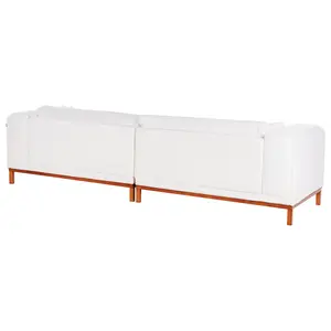 4 Seater Boucle Sofa Off-White VENG