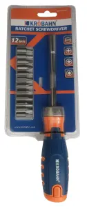 KROBAHN RATCHET SCREWDRIVER SET 12 BITS KB-RTSD0012