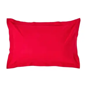 Homescapes Red Egyptian Cotton Oxford Pillowcase 200 TC