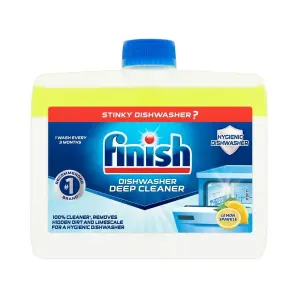 16 x Finish Dishwasher cleaner Lemon 250ml Dual Action Clean Grease & Limescale