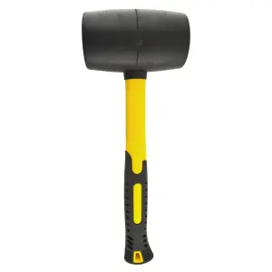 32oz Black Rubber Mallet 70% Fibreglass Handle Hammer Non Marking