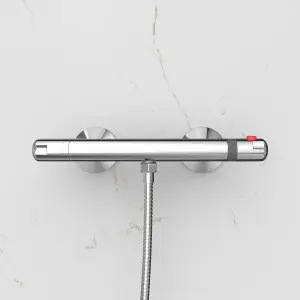 Nes Home Exposed Shower Thermostatic Bar Mixer Valve Chrome