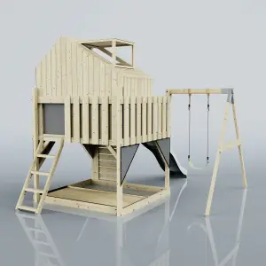 PolarPlay Kids Climbing Tower & Playhouse with Swing and Slide - Swing Brenna Mist