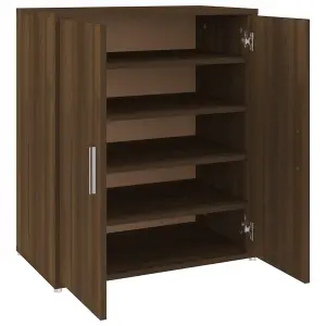 Shoe Cabinet Brown Oak 60x35x70 cm Engineered Wood