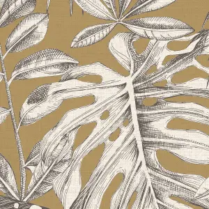 GoodHome Balito Beige Foliage Textured Wallpaper