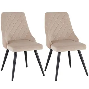 Clocher Upholstered Chair (Set of 2) Cappuccino