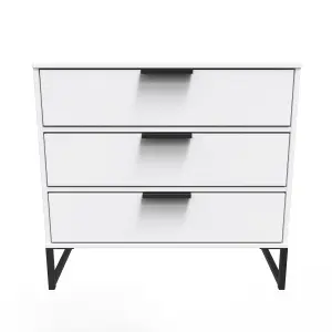 Madrid 3 Drawer Chest in White Matt (Ready Assembled)