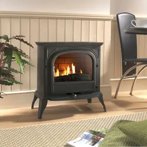 Focal Point Dalvik Flueless Black Gas Stove FPFBQ591