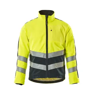 Mascot Safe Supreme Sheffield Fleece Jacket (Hi-Vis Yellow/Dark Navy Blue)  (Medium)