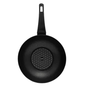 Prestige Thermo Smart Black Round Aluminium Induction Hob Suitable Diamond Infused Non-Stick Stir-Fry Pan 28cm