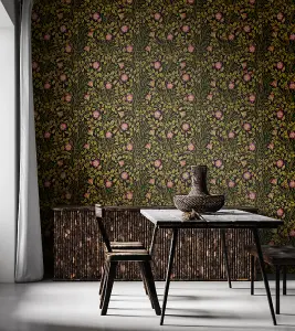 Hoopla Walls Rosehip Trail Aubergine Smooth Matt Wallpaper