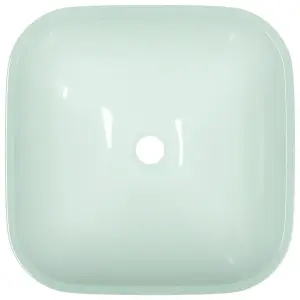 Berkfield Basin Glass 42x42x14 cm White