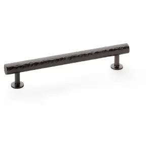 Hammered T Bar Pull Handle - Dark Bronze - 160mm Centres SOLID BRASS Drawer