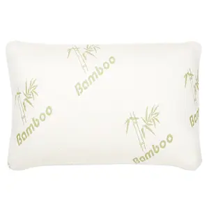 Medium Support Bamboo Memory Foam Pillow - Hypoallergenic Deep Fill Single Pillow