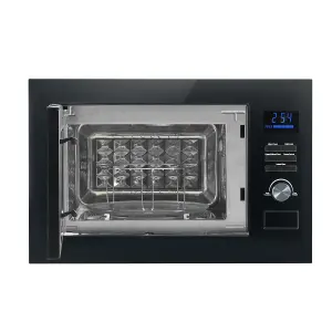 Baridi 25L Integrated Microwave Oven/ Grill, 900W, Touch Controls, Black - DH198