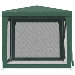 Berkfield Party Tent with 4 Mesh Sidewalls Green 2.5x2.5 m HDPE