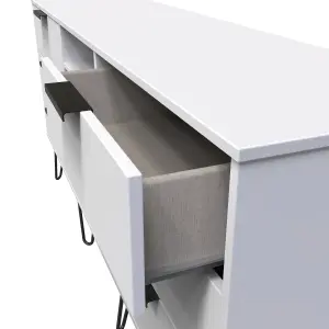 Fuji 6 Drawer Sideboard in White Matt (Ready Assembled)