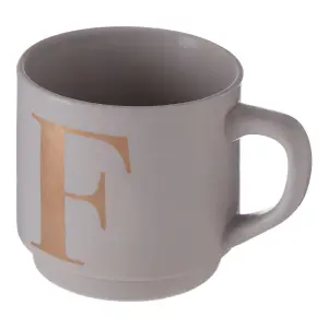 Maison by Premier Signet Grey F Letter Mug