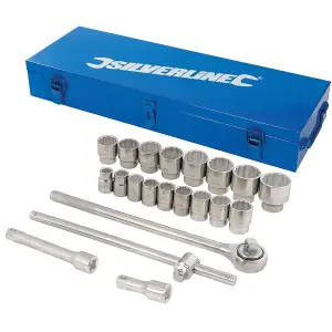 Silverline Socket Set 3/4" Drive Metric 633663 Hand Tools 21pce