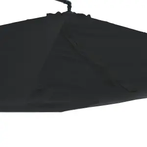 KCT Garden Parasol 3.5M Large Black Patio Cantilever