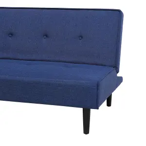 Beliani Retro Sofa Bed VISBY Navy Blue