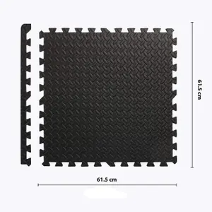 4 Pieces EVA Puzzle Rubber Tiles - Interlocking Soft Foam Floor Mats - Great Floor Protection - Made Of Eva Foam