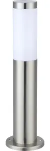 Stainless Steel Mains-powered 1 lamp Outdoor Post light (H)450mm