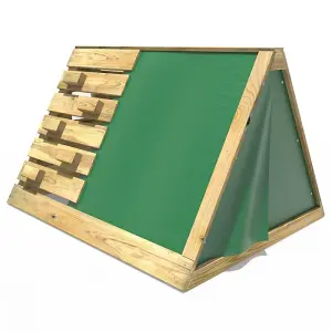 Rebo Mini Wooden Climbing Pyramid Adventure Playset and Den - Green