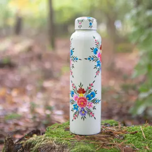 BillyCan Hand-Painted Picnic Water Bottle - 875ml - Cotton Pansy