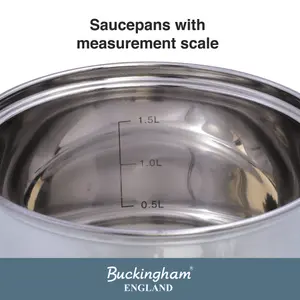 Buckingham Premium Induction Stainless Steel  Saucepan 16 cm / 2 L