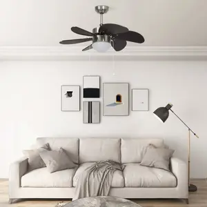 Dornan 76cm Ceiling Fan with Light Kit Black