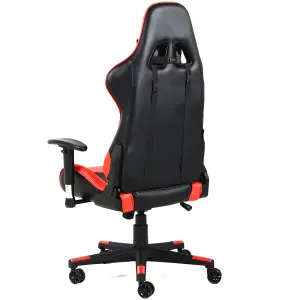 GTForce Pro ST Reclining Sports Racing Gaming Office Desk Pc Car Faux Leather Chair (Red)