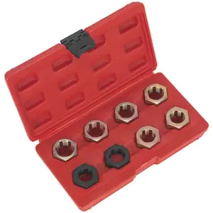 8-Piece CVJ Thread Chaser Set for Damaged Screw Thread Repair - M20 to M24 Kit