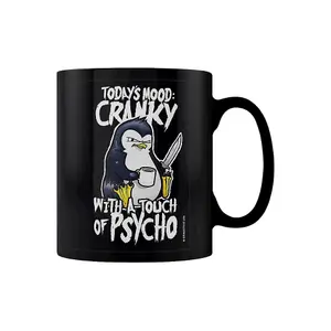 Psycho Penguin Todays Mood: Cranky Mug Black/White (One Size)