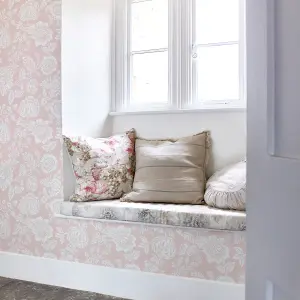 Shabby Chic by Rachel Ashwell Stipple Pink Floral Wallpaper