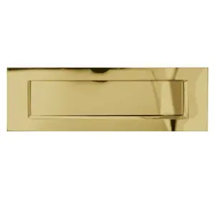 Switzer Metal Letter Plate Polished Brass / 11.5cm H x 35.5cm W x 0.7cm D