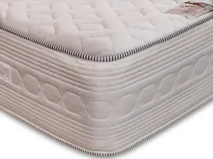 Sophia Briar-Rose Clemence 1000 Pocket Sprung Memory Foam Luxury Divan Bed Set 6FT Super King 2 Drawers Side - Plush Light Silver