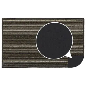 JVL Arona Machine Washable Latex Backed Doormat, 50x80cm, Brown