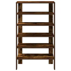 Berkfield Shoe Rack Smoked Oak 61x32x105 cm Engineered Wood