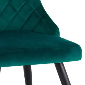 Clocher Upholstered Chair (Set of 2) Petrol