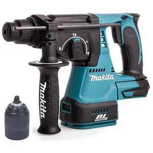 Makita DHR242Z 18v LXT SDS Rotary Hammer Drill + Keyless Chuck + Adapter