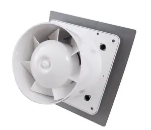 Modern Bathroom Extractor Fan 150mm with Brushed Silver Panel WES150